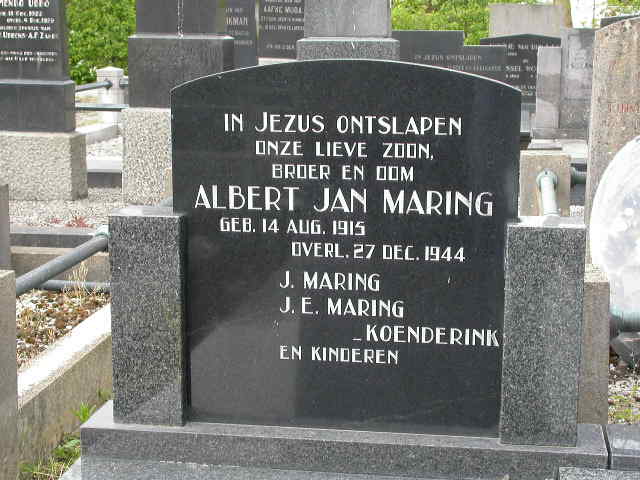 grafsteen van albert jan maring.